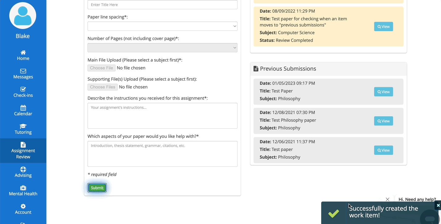 How Do I Submit An Assignment For Review Upswing