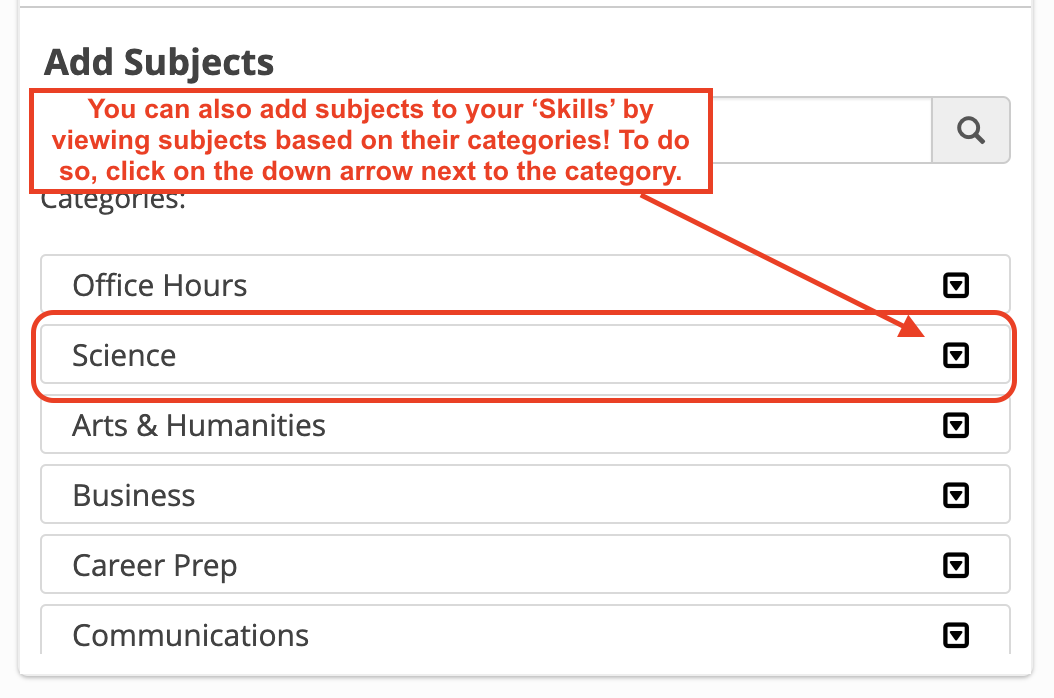 campus tutor - set up tutor profile - select category.png