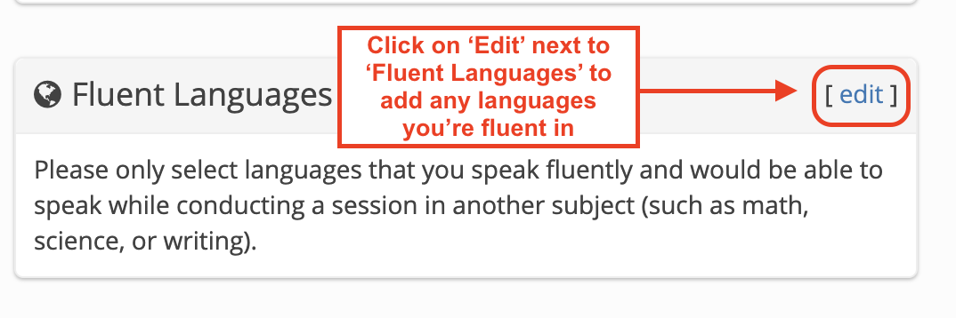 campus tutor - set up tutor profile - edit languages.png